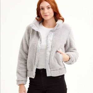 STEVE MADDEN fleece snap up jacket